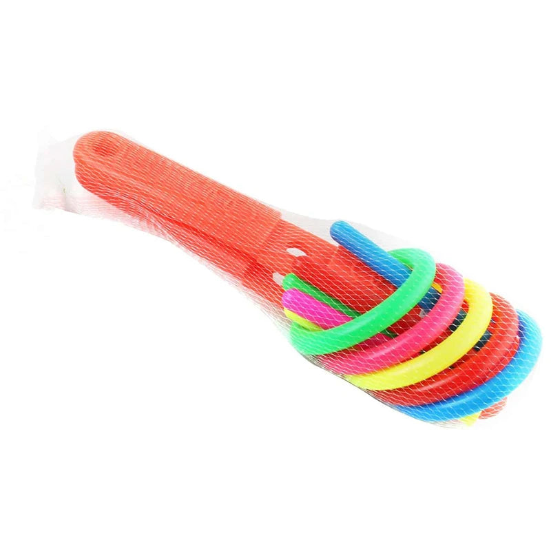 Children Ferrule Toys Cross 5Rings Throwing Loop Puzzle Body Building Parent-child Interaction Plastic Throwing Ring TMZ