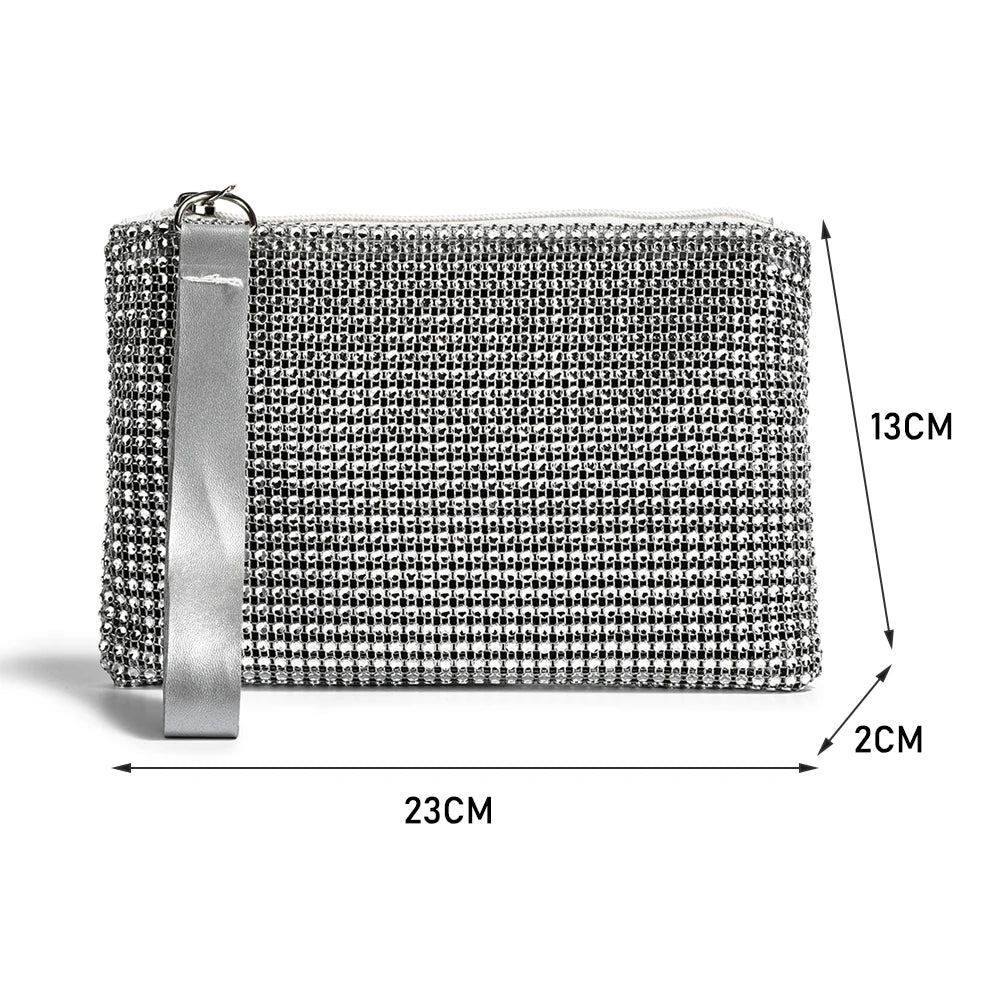 Luxury Diamond Clutch Bag Ladies Fashion Rhinestone Purses Wedding Party